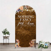 Aperturee - Aperturee Western Wedding Arch Backdrop Rustic Cowboy Boots Love Photography Background