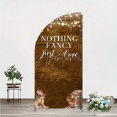 Aperturee - Aperturee Western Wedding Half Moon Arch Backdrop Rustic Cowboy Boots Love Photography Background