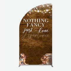 Aperturee - Aperturee Western Wedding Half Moon Arch Backdrop Rustic Cowboy Boots Love Photography Background