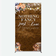 Aperturee - Aperturee Western Wedding Rectangle Backdrop Rustic Cowboy Boots Love Photography Background