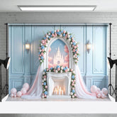 Aperturee - Aperturee Whimsical Floral Accent Arch Castle Sweet Backdrop