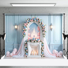 Aperturee - Aperturee Whimsical Floral Accent Arch Castle Sweet Backdrop