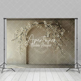 Aperturee - Aperturee White Arch Wall Floral Wedding Photography Backdrop