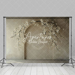 Aperturee - Aperturee White Arch Wall Floral Wedding Photography Backdrop