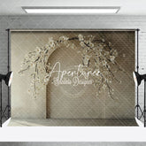 Aperturee - Aperturee White Arch Wall Floral Wedding Photography Backdrop