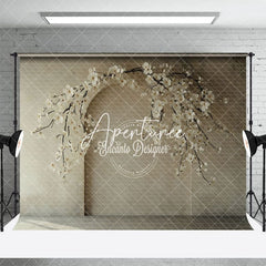 Aperturee - Aperturee White Arch Wall Floral Wedding Photography Backdrop