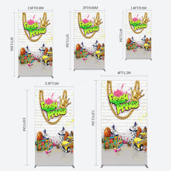 Aperturee - Aperturee White Brick Wall Fresh Prince Birthday Rectangle Backdrop