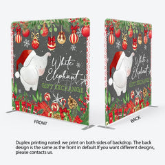 Aperturee - Aperturee White Elephant Gifts Exchange Pillow Case Backdrop