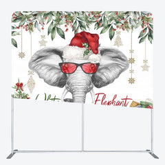 Aperturee - Aperturee White Elephant Gifts Xmas Tension Fabric Backdrop