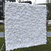 Aperturee - Aperturee White Faux Flower Wall Panels For Wedding Decoration