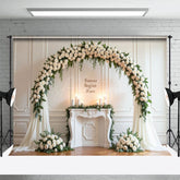 Aperturee - Aperturee White Floral Wedding Sweet Candle Sweet Backdrop