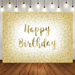 Aperturee - Aperturee White Gold Glitter Sparkle Birthday Party Backdrop
