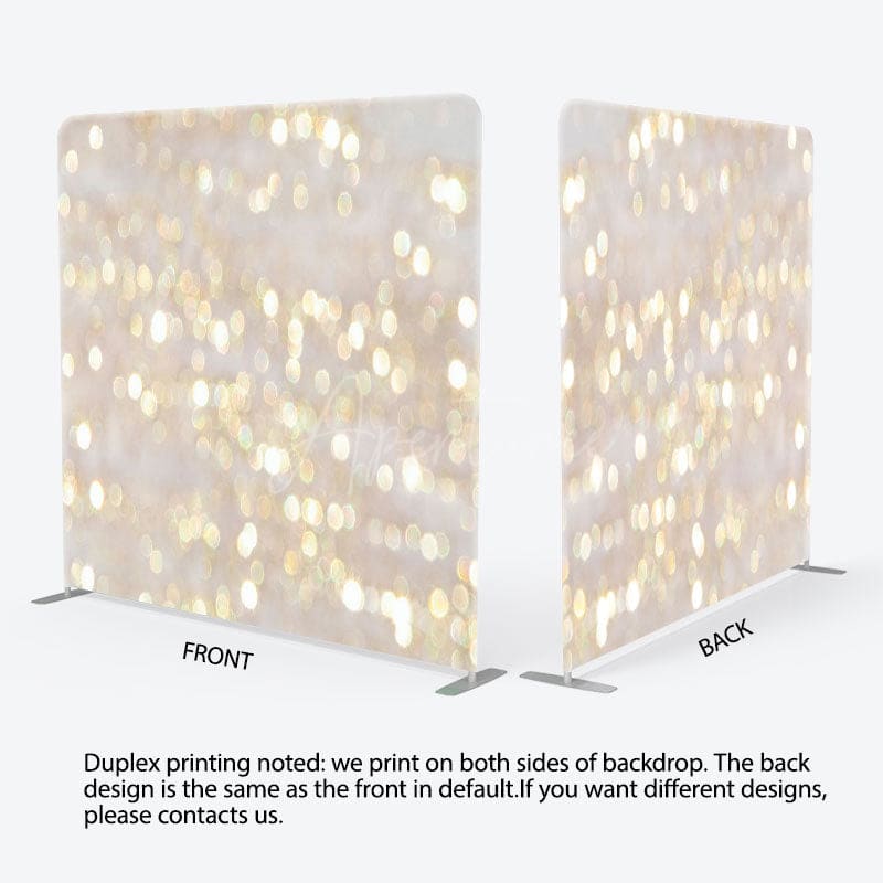 Aperturee - Aperturee White Gold Light Bokeh Square Double-Sided Backdrop