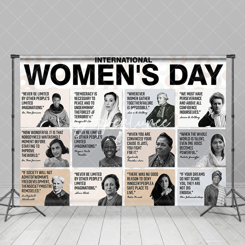 Aperturee - Aperturee White Great Person International Womens Day Backdrop