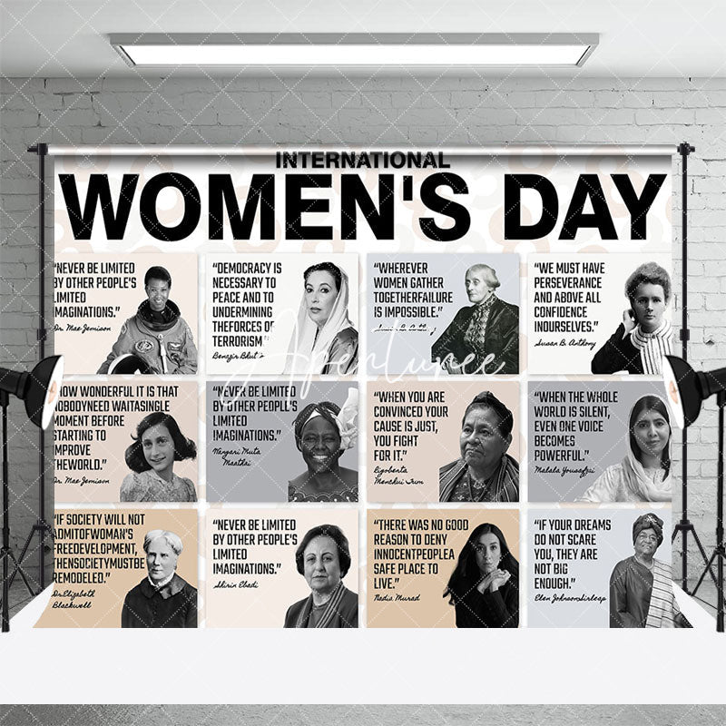Aperturee - Aperturee White Great Person International Womens Day Backdrop