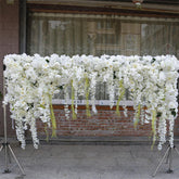 Aperturee - Aperturee White Luxury Artificial Flower Wall Wedding Decor