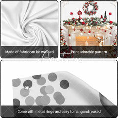 Aperturee - Aperturee White Luxury Fireplace Christmas Garage Door Banner