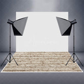Aperturee - Aperturee White Mottled Brown Wood Rubber Floor Mat For Photo