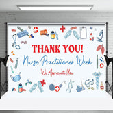 Aperturee - Aperturee White Nurse Practitioner Week Thank You Backdrop