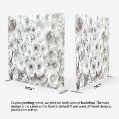 Aperturee - Aperturee White Paper Floral Backdrop Cover For Party Decor