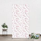Aperturee - Aperturee White Pink Floral Leaves Bird Birthday Rectangle Backdrop
