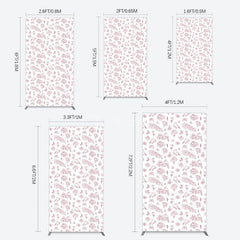 Aperturee - Aperturee White Pink Floral Leaves Bird Birthday Rectangle Backdrop