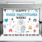 Aperturee - Aperturee White Simple Happy Nurse Practitioner Week Backdrop