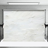 Aperturee - Aperturee White Textured Abstract Fine Art Backdrop Impasto Oil Painting Style Photography Background