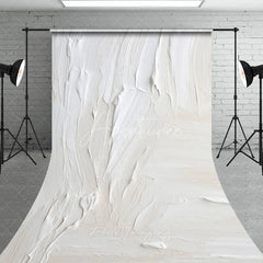 Aperturee - Aperturee White Textured Abstract Paint Stroke Sweep Backdrop Elegant Modern Minimalist Studio Prop