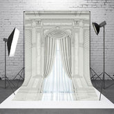 Aperturee - Aperturee White Toned Auditorium Wedding Photography Backdrop