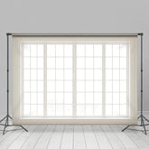 Aperturee - Aperturee White Window Clean Peace Winter Photography Backdrop