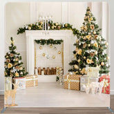 Aperturee - Aperturee White Winter Kitchen Double-Sided Square Backdrop