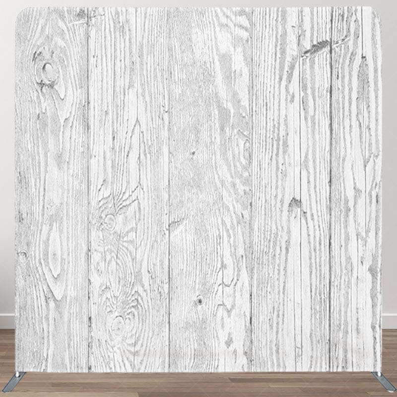 Aperturee - Aperturee White Wood Plank Texture Party Backdrop For Decor