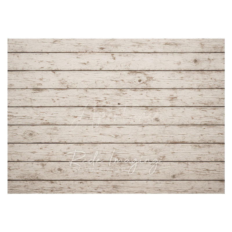 Aperturee - Aperturee White Wood Retro Mottled Rubber Floor Mat For Photo