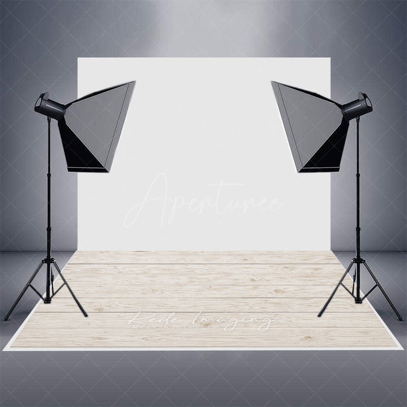 Aperturee - Aperturee Whitel Wood Grain Retro Rubber Floor Mat For Photo
