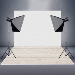 Aperturee - Aperturee Whitel Wood Grain Retro Rubber Floor Mat For Photo