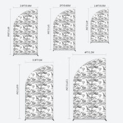 Aperturee - Aperturee Wild Animals Forest Happy Birthday Half Moon Arch Backdrop