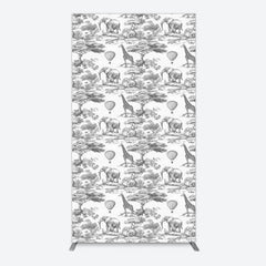 Aperturee - Aperturee Wild Animals Forest Happy Birthday Rectangle Backdrop