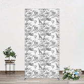 Aperturee - Aperturee Wild Animals Forest Happy Birthday Rectangle Backdrop