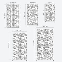 Aperturee - Aperturee Wild Animals Forest Happy Birthday Rectangle Backdrop