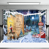 Aperturee - Aperturee Wild Field Signpost Story Book Christmas Backdrop