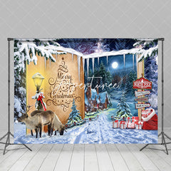 Aperturee - Aperturee Wild Field Signpost Story Book Christmas Backdrop