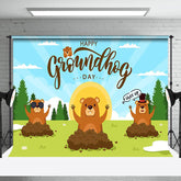 Aperturee - Aperturee Wild Forest Field Spring Happy Groundhog Day Backdrop