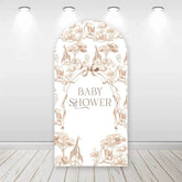 Aperturee - Aperturee Wild Safari Animals Baby Shower Arch Backdrop Stylish Bow Detail Party and Event Decoration