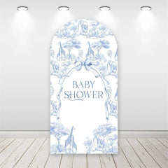 Aperturee - Aperturee Wild Safari Animals Baby Shower Arch Backdrop Stylish Bow Detail Party and Event Decoration