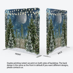 Aperturee - Aperturee Winter Christmas Tree Night Pillow Case Backdrop