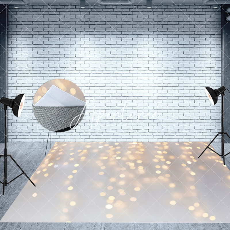 Aperturee - Aperturee Winter Light Bokeh Snowy Garden Room Set Backdrop