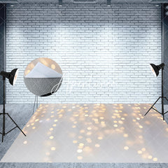 Aperturee - Aperturee Winter Light Bokeh Snowy Garden Room Set Backdrop