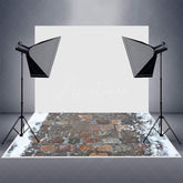Aperturee - Aperturee Winter Melting Snow Road Bricks Rubber Floor Mat