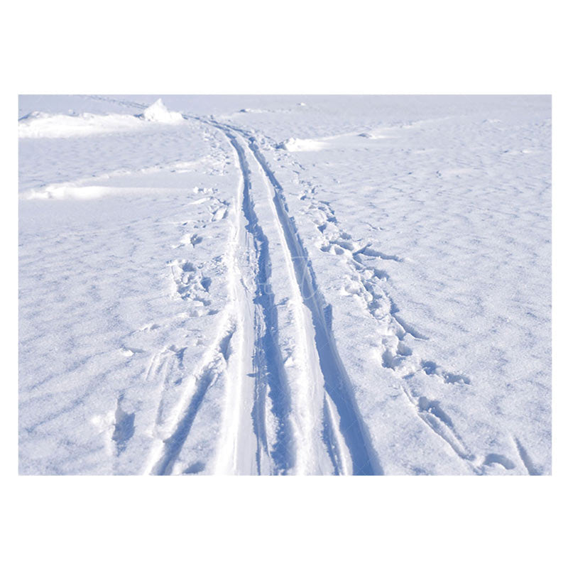 Aperturee - Aperturee Winter Messy Wheel Mark Field Scene Rubber Floor Mat